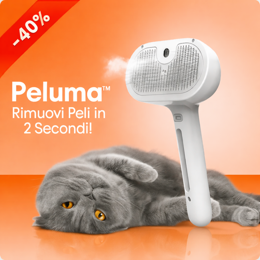 Spazzola a Vapore per Animali PELUMA™ - 3 in 1 per Eliminare i Peli in 2 Secondi!