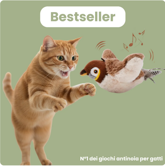 BirdyFly - Uccellino Volante Interattivo per Gatti