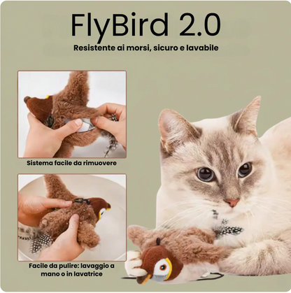 BirdyFly - Uccellino Volante Interattivo per Gatti